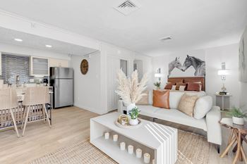 Modern and bright living area